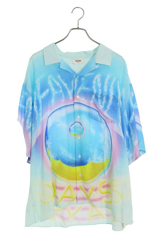 Celine 22SS 2c517357q Multicolor Short Sleeve Shirt Men's 38