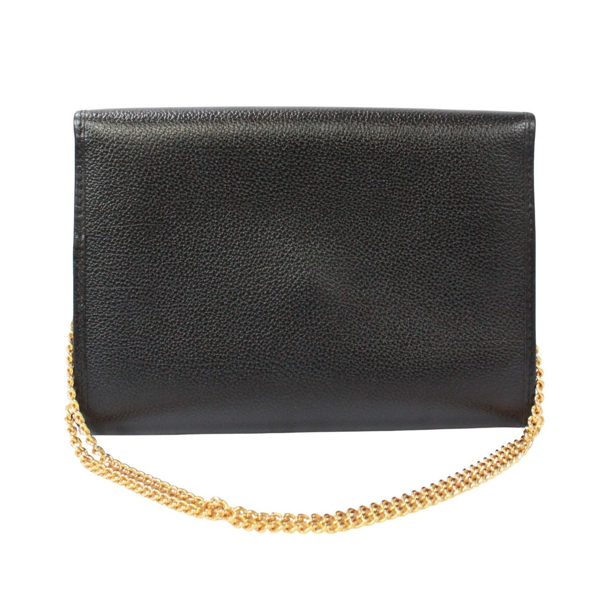 Dior Vintage Leather Black Shoulder Bag Gold — view 3