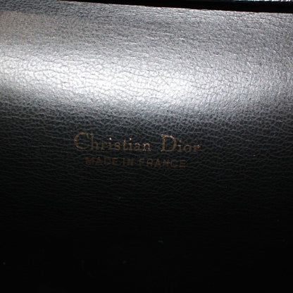 Dior Vintage Leather Black Shoulder Bag Gold — view 8