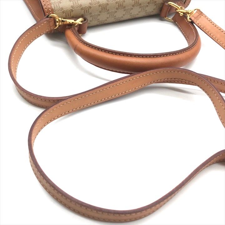 Celine Macadam Triomphe Circle 2-Way Bag Beige
