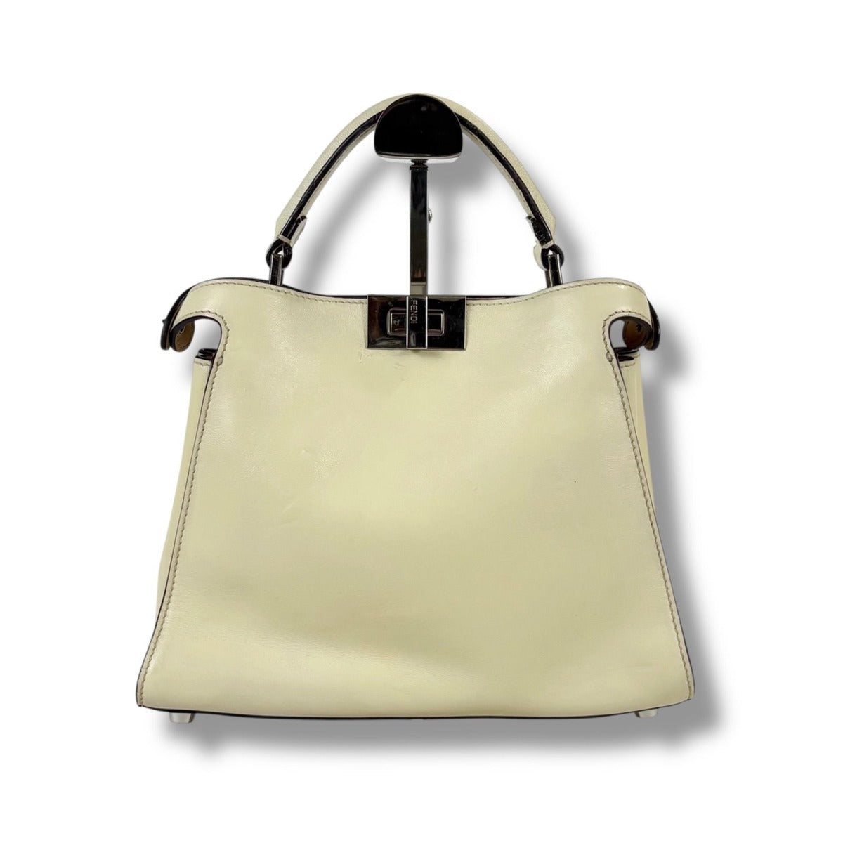 Fendi Peekaboo Essential 2-Way Top Handle Shoulder Bag Ivory Cream Ivorycream — view 3