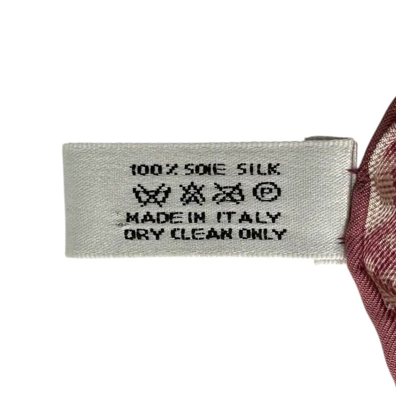 Christian Dior Old Trotter All-Over Pattern Silk Scarf Red