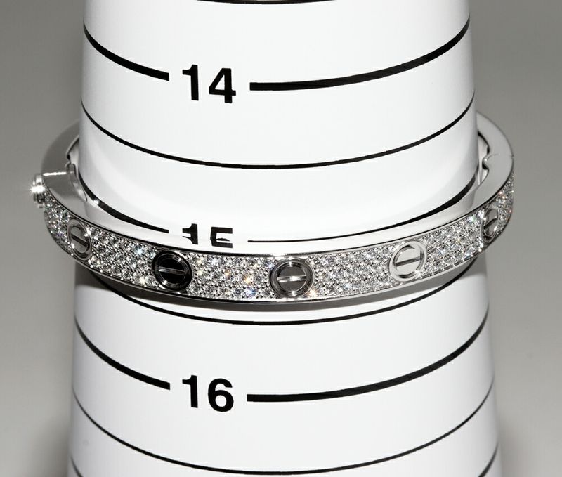 Cartier Bangle 18K White Gold 204P Diamonds (approx Total 199ct) Love Bracelet