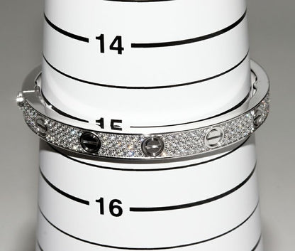 Cartier Bangle 18K White Gold 204P Diamonds (approx Total 199ct) Love Bracelet
