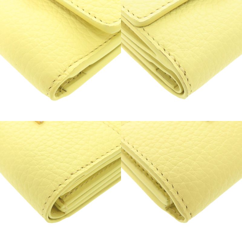 Louis Vuitton Portefeuille Capucines XS M83610 IC Chip Taurillon Leather Yellow