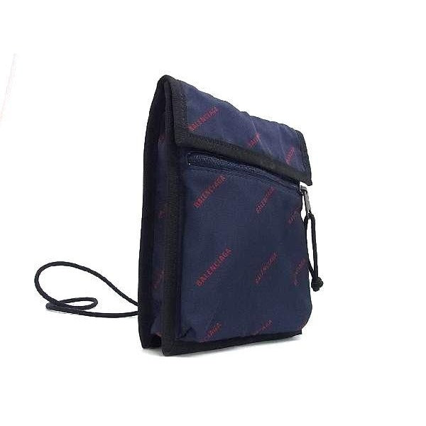 Balenciaga Explorer Nylon Pouch Crossbody Bag Navy — view 2