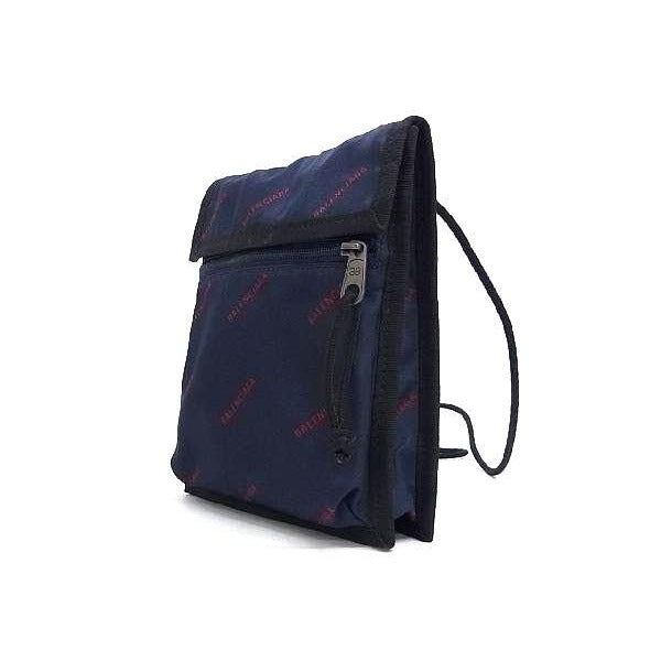 Balenciaga Explorer Nylon Pouch Crossbody Bag Navy — view 3