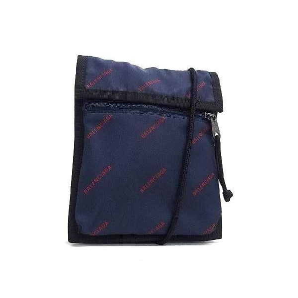 Balenciaga Explorer Nylon Pouch Crossbody Bag Navy