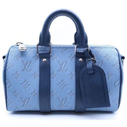 Louis Vuitton Monogram Heritage Speedy Bandouliere 25 2-Way Bag Handbag Navylight Blue
