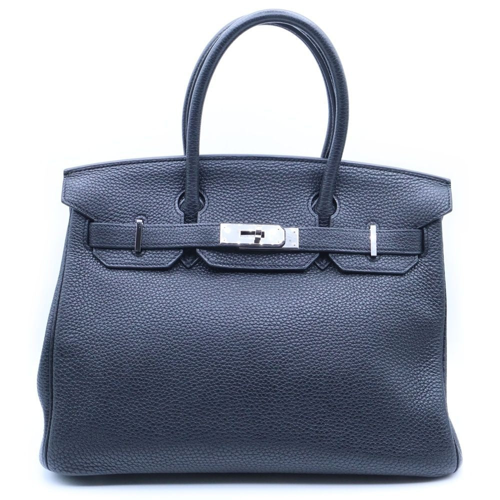 Hermes Birkin 30 Black Togo Silver Handbag