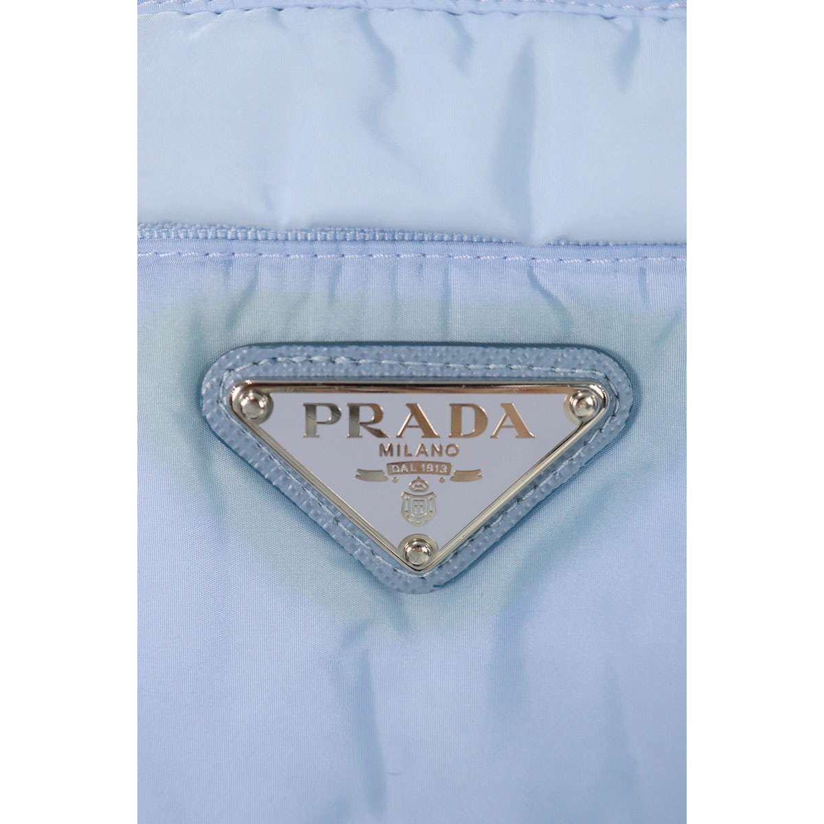 Prada Re-Nylon Triangle Plait Anorak Jacket 36 Light Blue — view 3