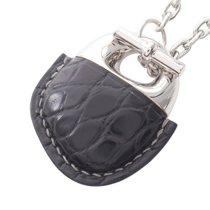 Hermes Necklace Gale Gene Stainless Steel Leather