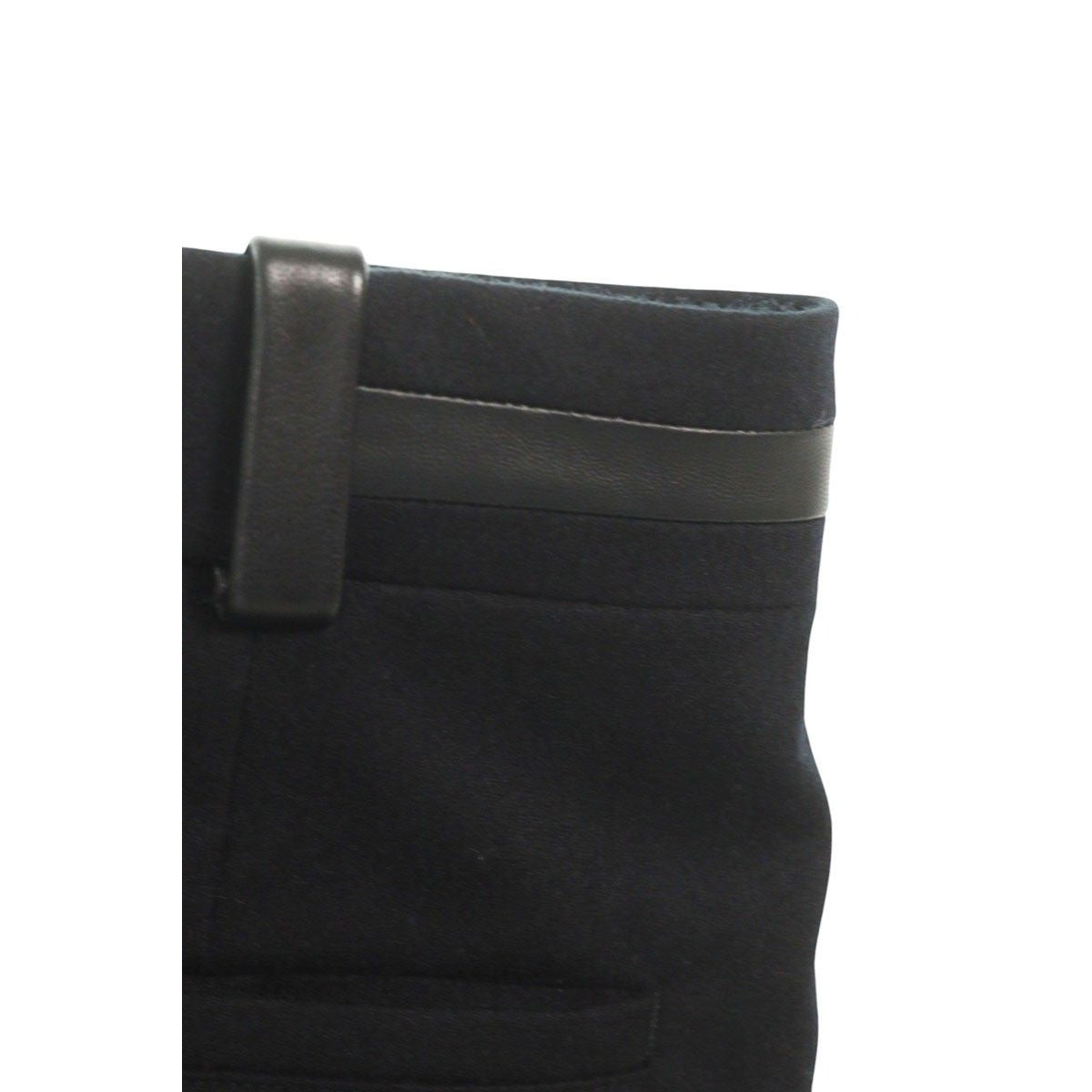 Hermes Leather Trim Wool Long Pants 38 — view 3