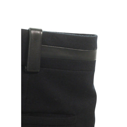 Hermes Leather Trim Wool Long Pants 38 — view 3