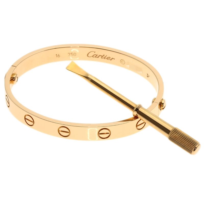 Cartier Love Bracelet #16 With Screwdriver Bracelet 18K Pink Gold Ladies