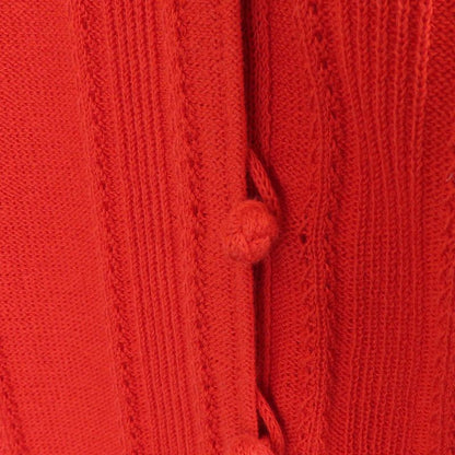 Christian Dior Cardigan M Cotton Rayon Red Knit Apparel Women Christian Dior