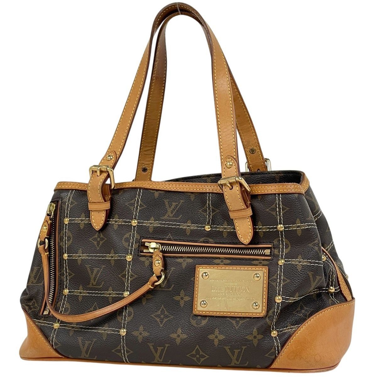 Louis Vuitton Rivet Handbag Monogram Brown