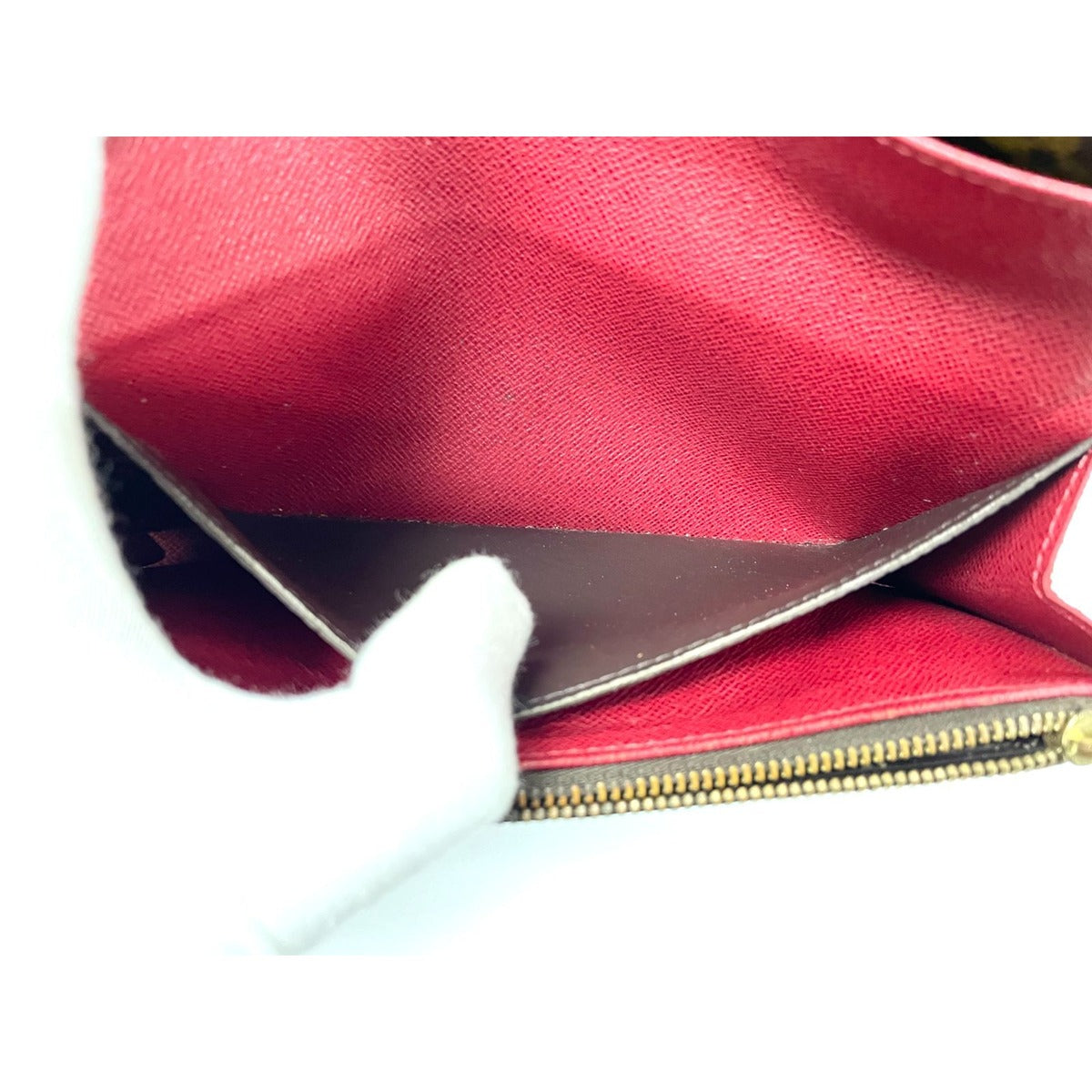 Louis Vuitton Monogram Portefeuille Emily Zipper Wallet Brown Rouge — view 12