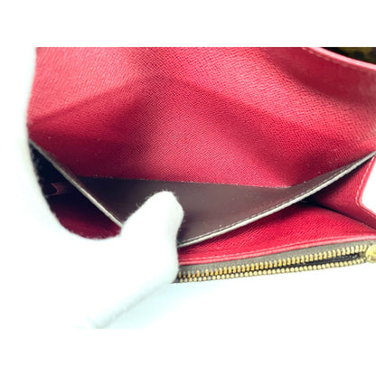 Louis Vuitton Monogram Portefeuille Emily Zipper Wallet Brown Rouge — view 12
