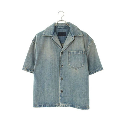 Prada Bree Denim Short Sleeve Shirt