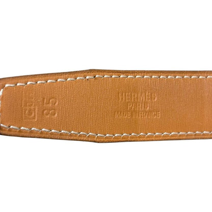 Hermes Vintage Touareg Buckle Leather Belt Men's Black 85cm (33.46in) 24mm