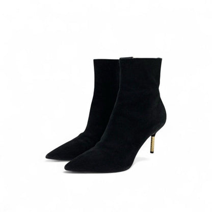 Louis Vuitton Ultimate Line Boots Short Shoes Suede Black Gold Ankle