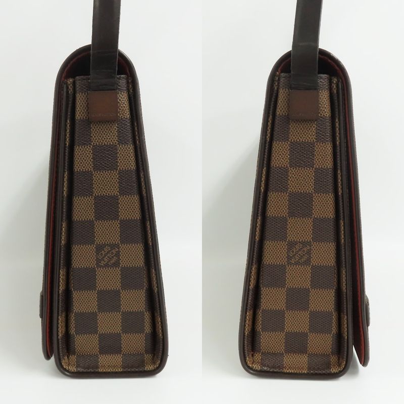 Louis Vuitton Tribeca Carre N51161 Damier Ebene One Shoulder Bag Brown