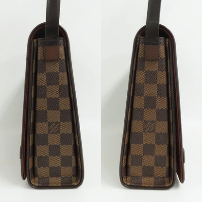 Louis Vuitton Tribeca Carre N51161 Damier Ebene One Shoulder Bag Brown