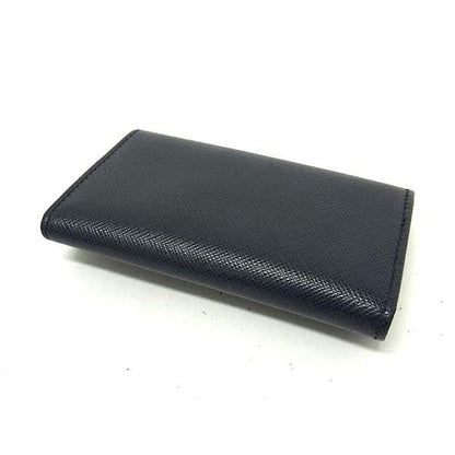 Prada Saffiano Leather Key Case Navy Key Holder — view 2