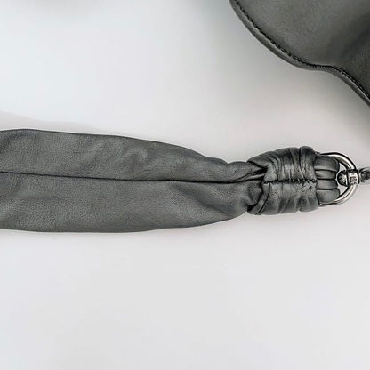 Loewe Tote Bag Metallic Gray Anagram Excellent Condition Preowned Leather