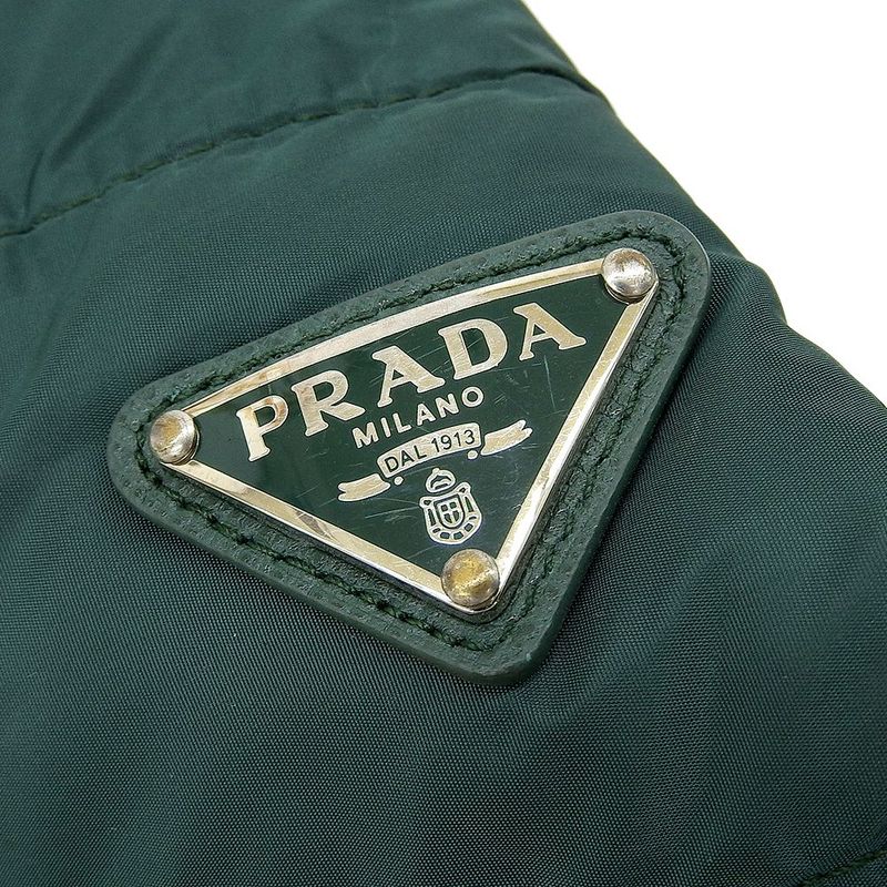 Prada Current Black Tag Triangle Logo Down Jacket 6Y Kids Hood Storage 110-120cm