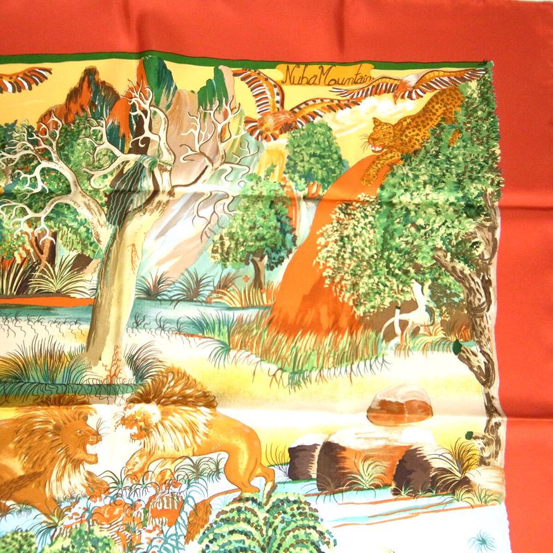 Hermes Carré 90 (nuba Mountain) 100% Silk Scarf Women's Pawnshop Listing