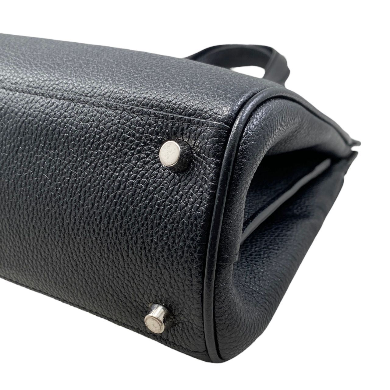 Gucci Handbag Zumi Small Top Handle Bag 569712 Leather Logo Black Silver