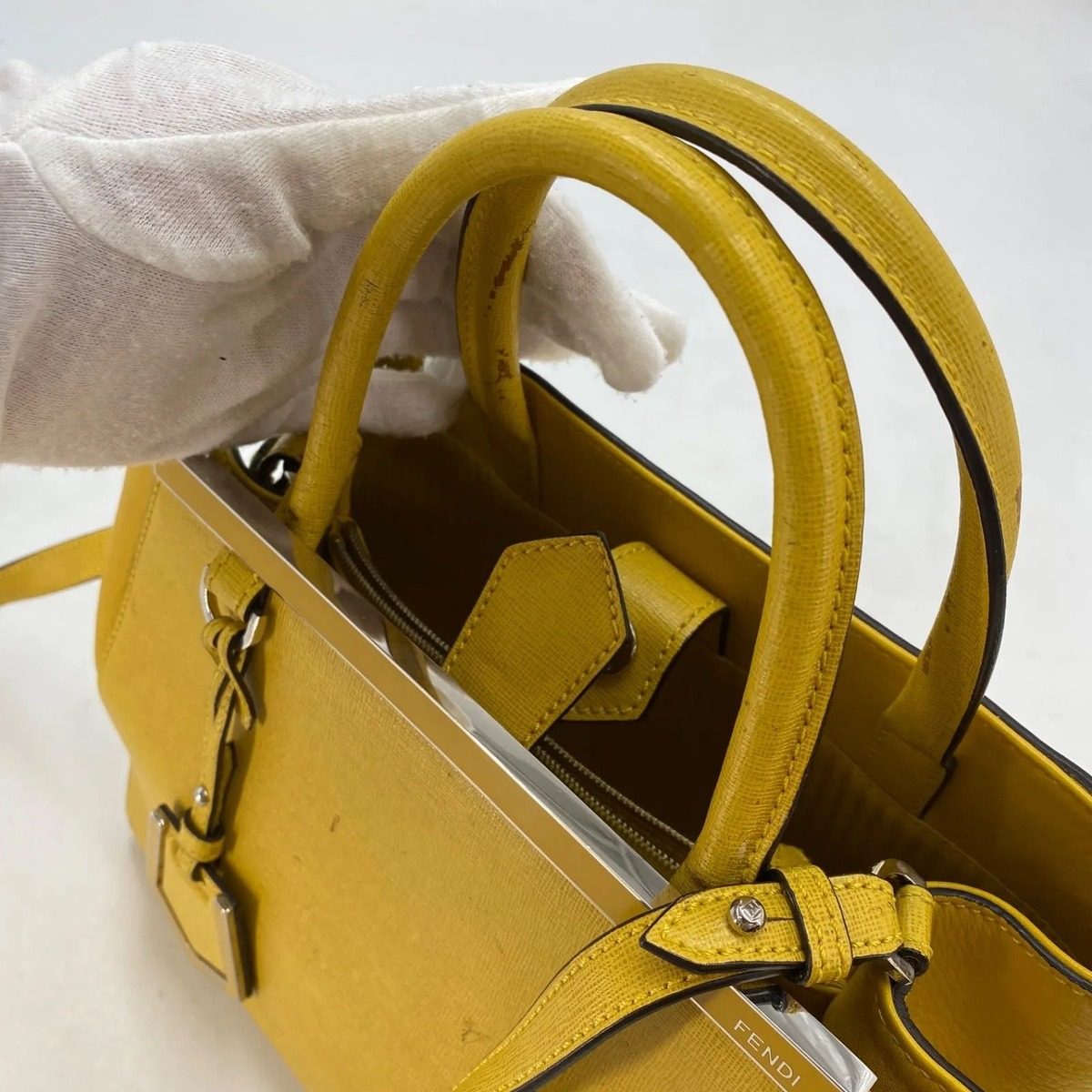 Fendi Tote Toujour Yellow Formal Travel — view 11