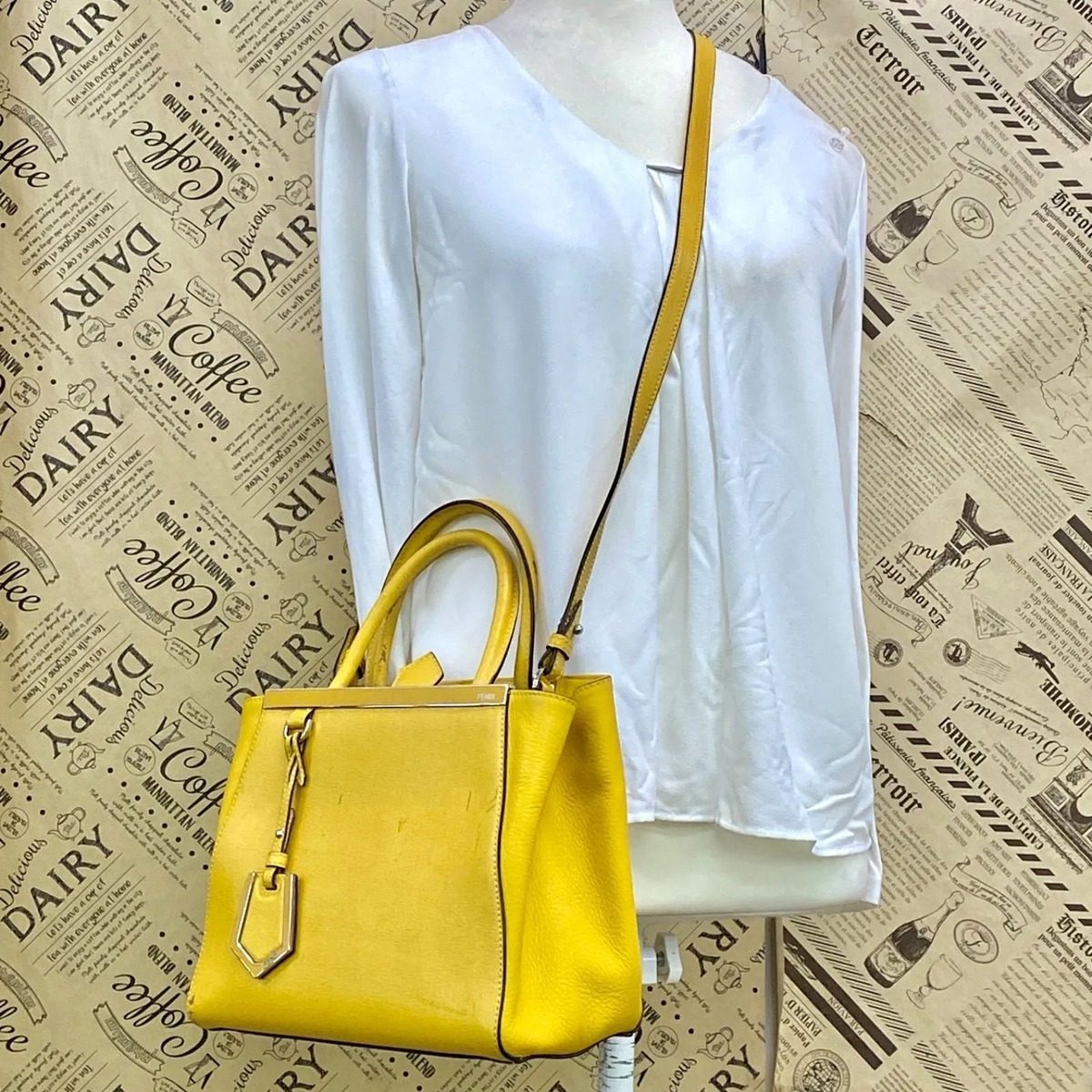 Fendi Tote Toujour Yellow Formal Travel — view 4