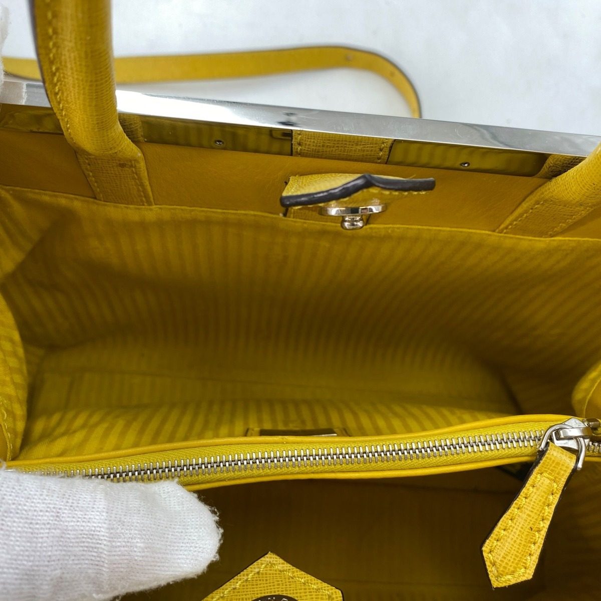 Fendi Tote Toujour Yellow Formal Travel — view 7