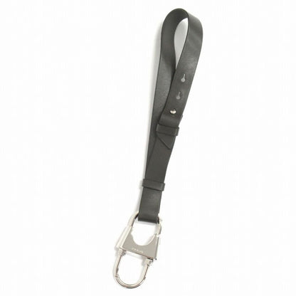 Prada Cow Leather Key Holder Key Strap Carabiner Khaki