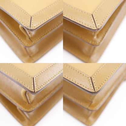 Gucci G Buckle 001.4140 Calf Brown Women Shoulder Bag