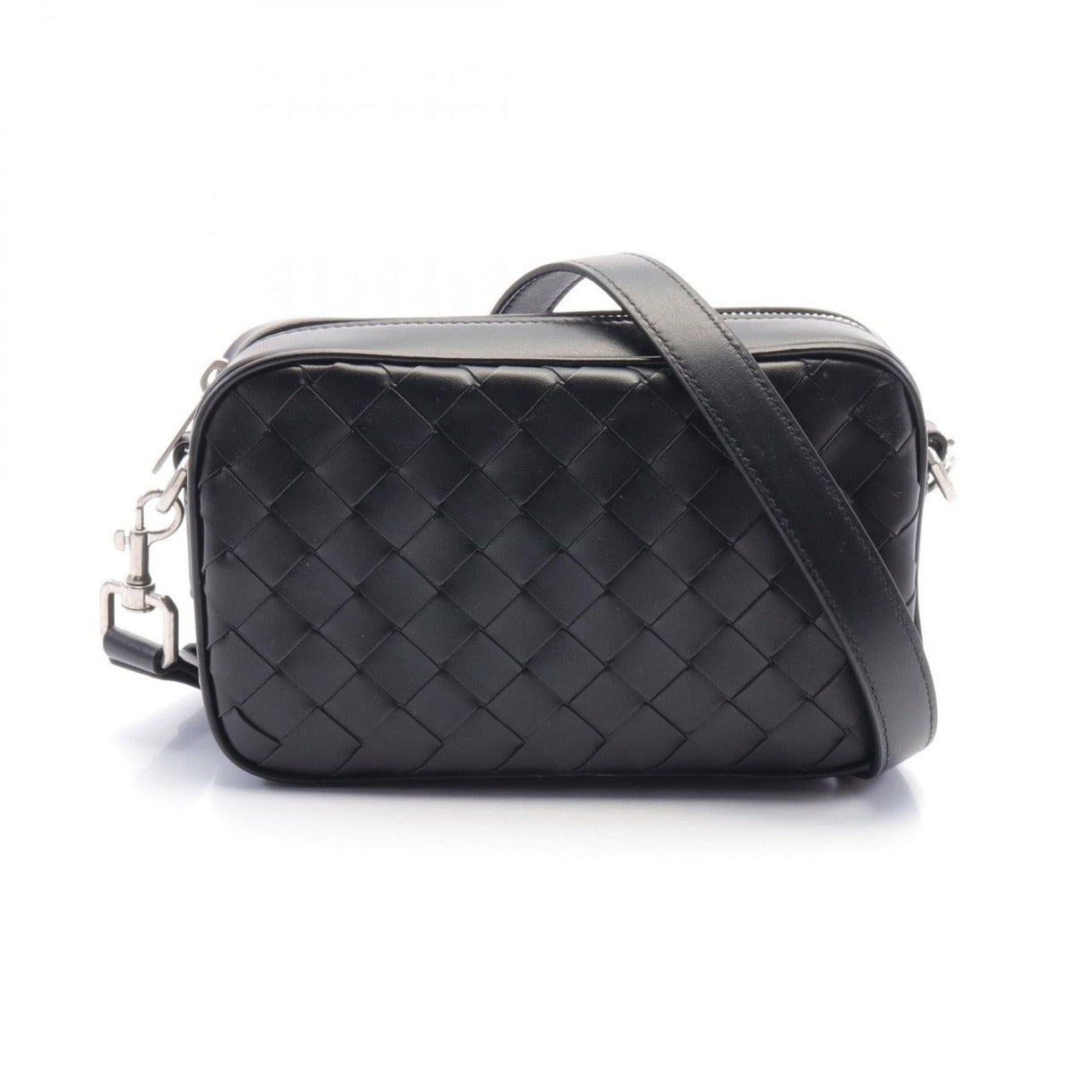 Bottega Veneta Shoulder Bag Intrecciato Black Leather