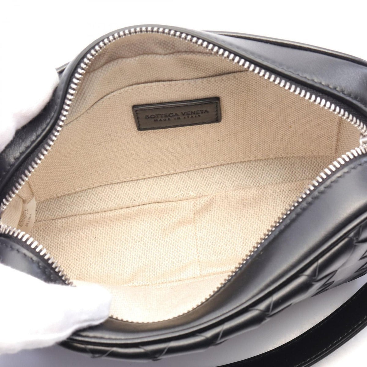 Bottega Veneta Shoulder Bag Intrecciato Black Leather — view 3
