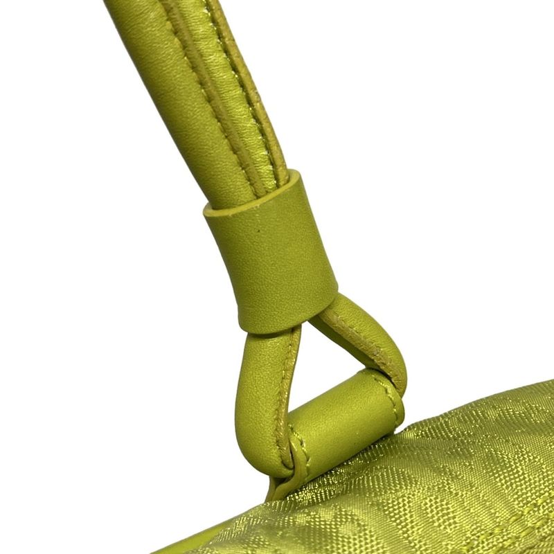 Dior/christian Dior Handbag Trotter Light Green Ribbon Leather