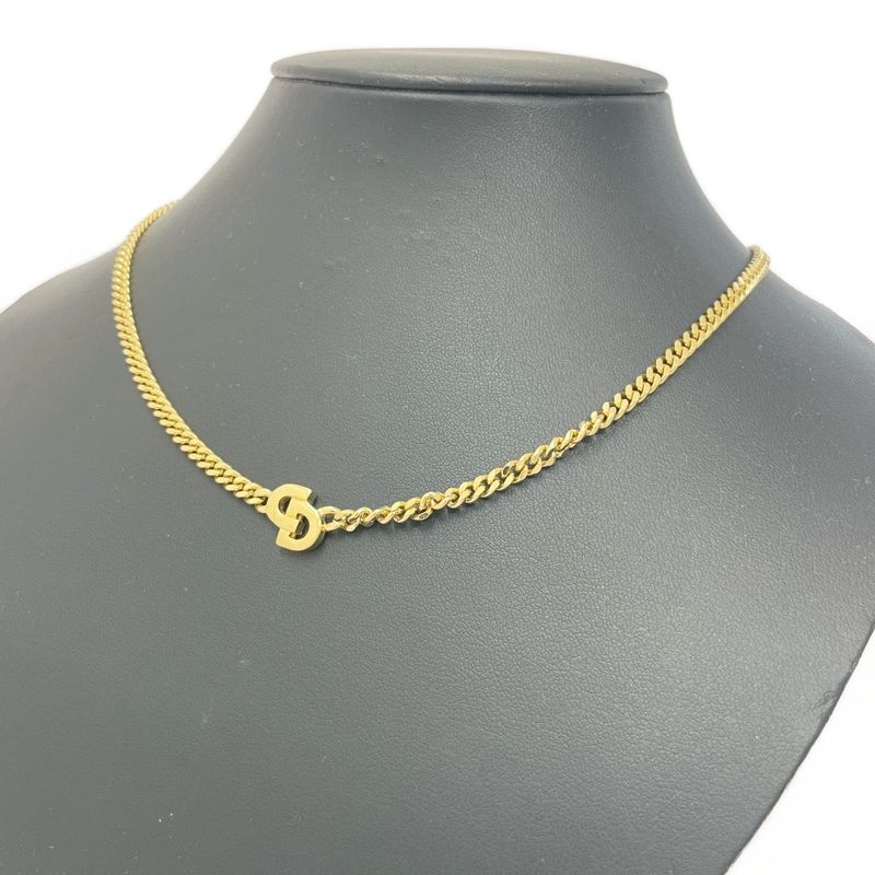 Christian Dior GP CD Logo Necklace Gold 423824 Necklace