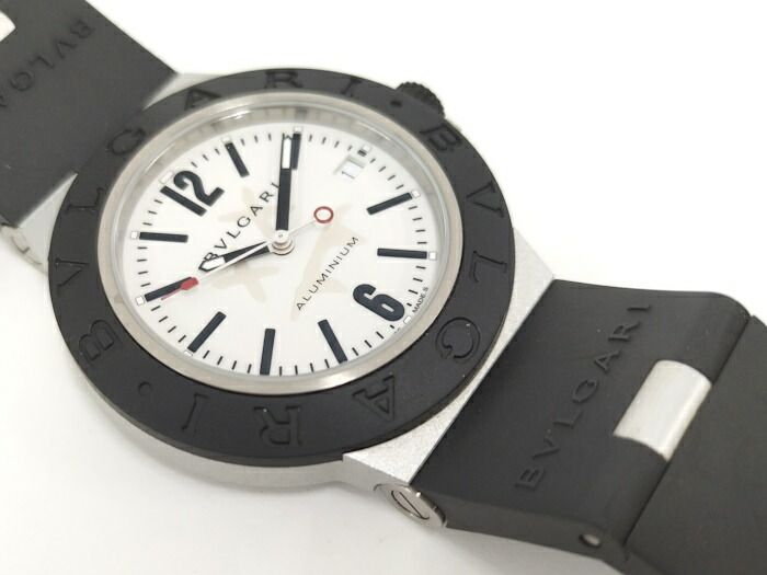 Bvlgari Aluminum Steve Aoki Limited Aluminum Automatic White Dial Rubber Black