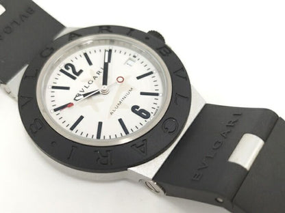 Bvlgari Aluminum Steve Aoki Limited Aluminum Automatic White Dial Rubber Black