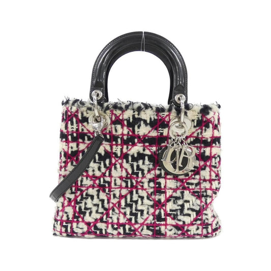 Christian Dior Medium Bag Tweed Black