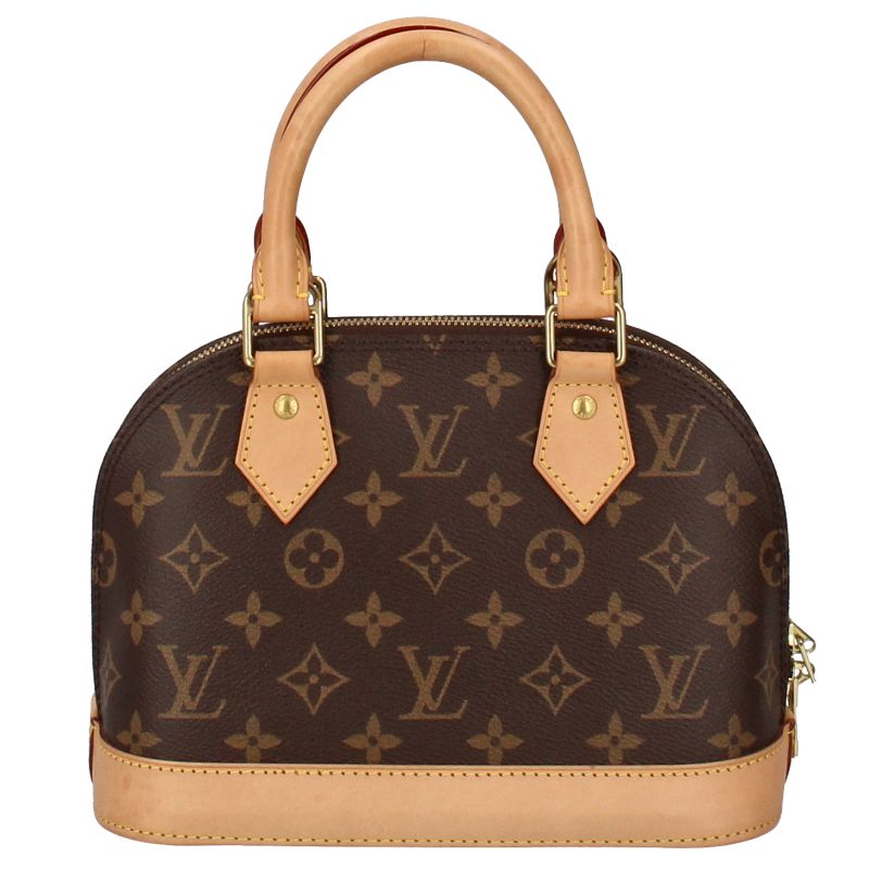 Louis Vuitton Alma BB M53152 Monogram Ladies Handbag Brown Excellent Condition