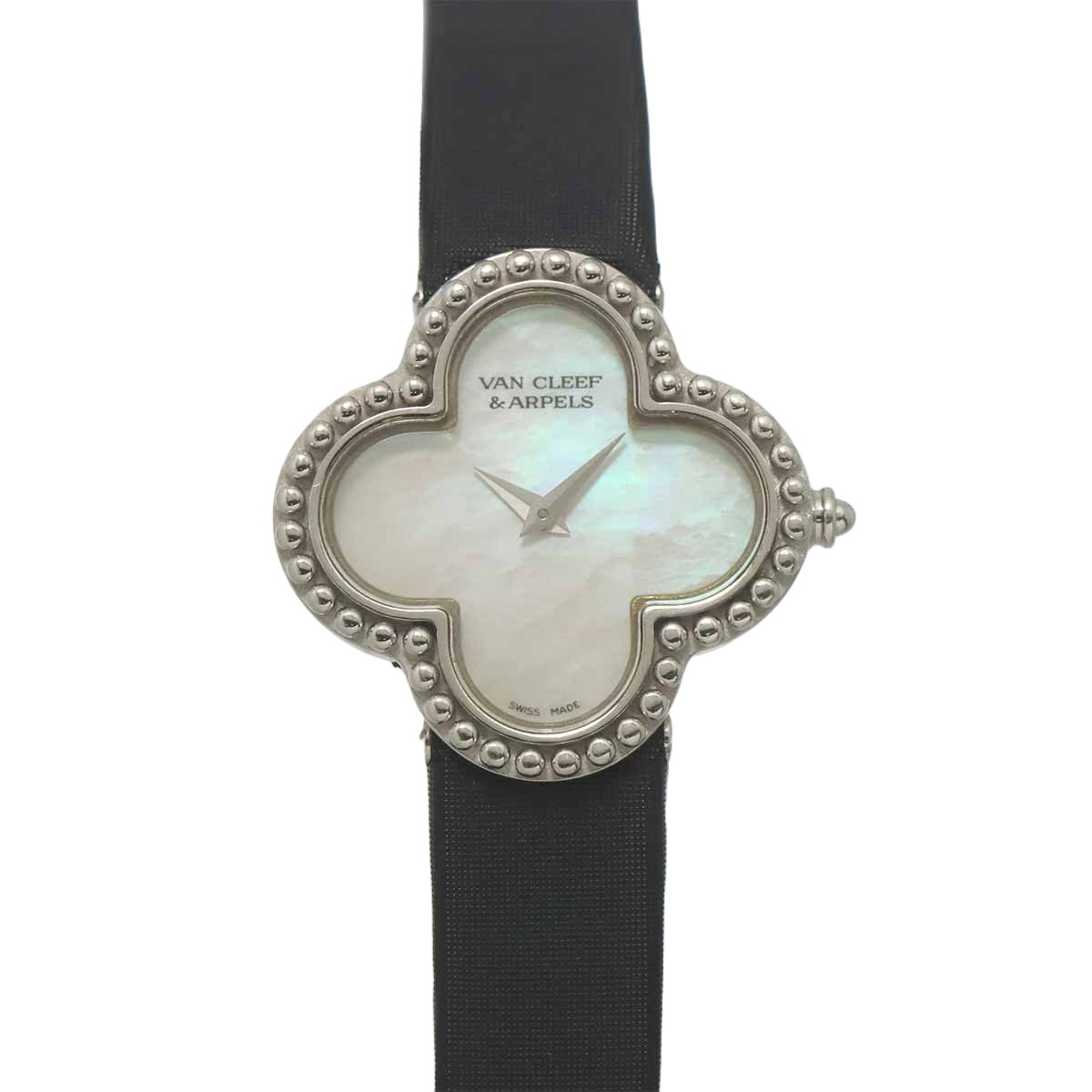 Van Cleef & Arpels Vintage Alhambra 18k White Gold Quartz Watch