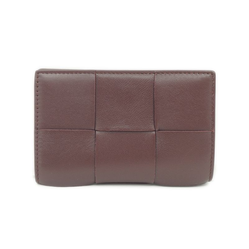 Bottega Veneta 814644 Cassette Business Card Case Wallet Gdhardware Red