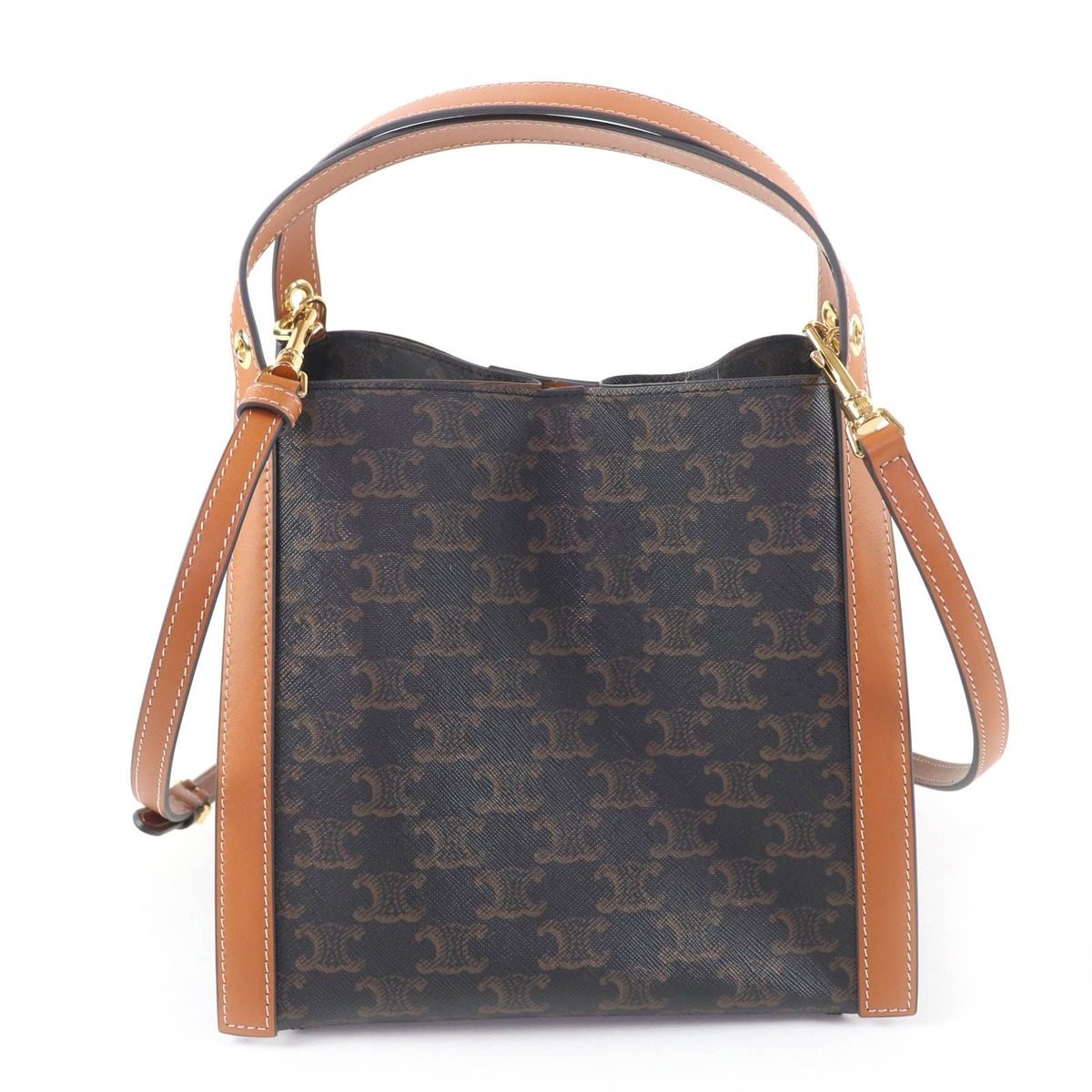 Celine Small Cubo Honey Logo Triomphe Canvas 2-Way Shoulder Bag — view 2