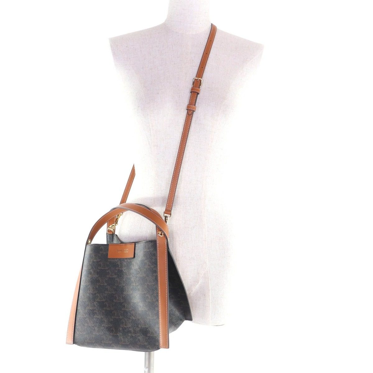 Celine Small Cubo Honey Logo Triomphe Canvas 2-Way Shoulder Bag — view 5